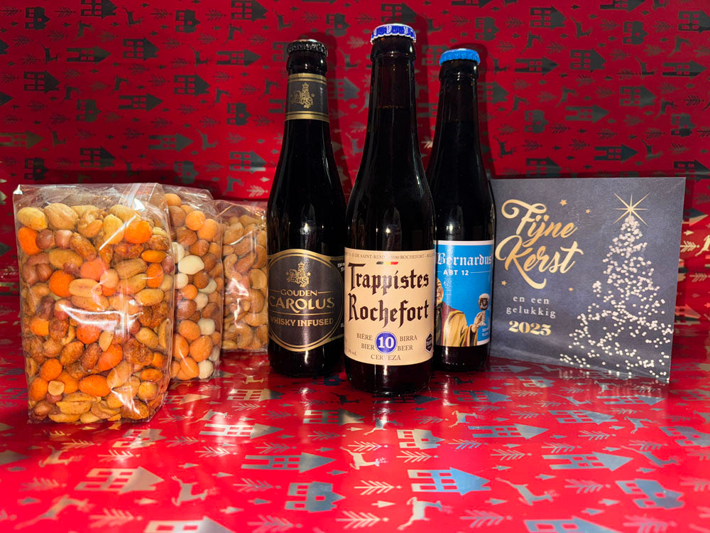 3 Belgische Speciaalbieren & Luxe Borrelmix - JouwKerstCadeau.nl 